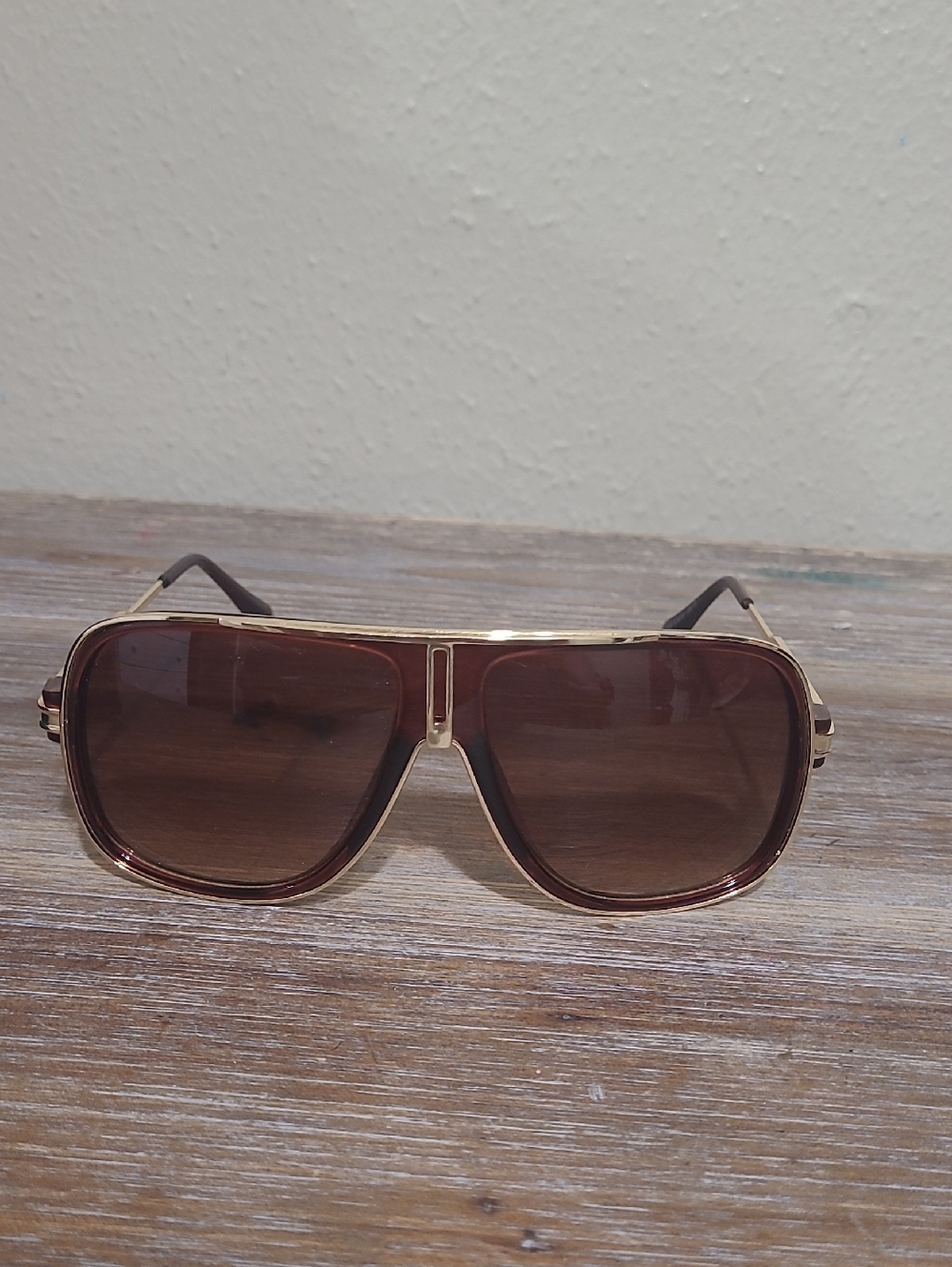 Gold Frame Brown Lens Aviator Sunglasses